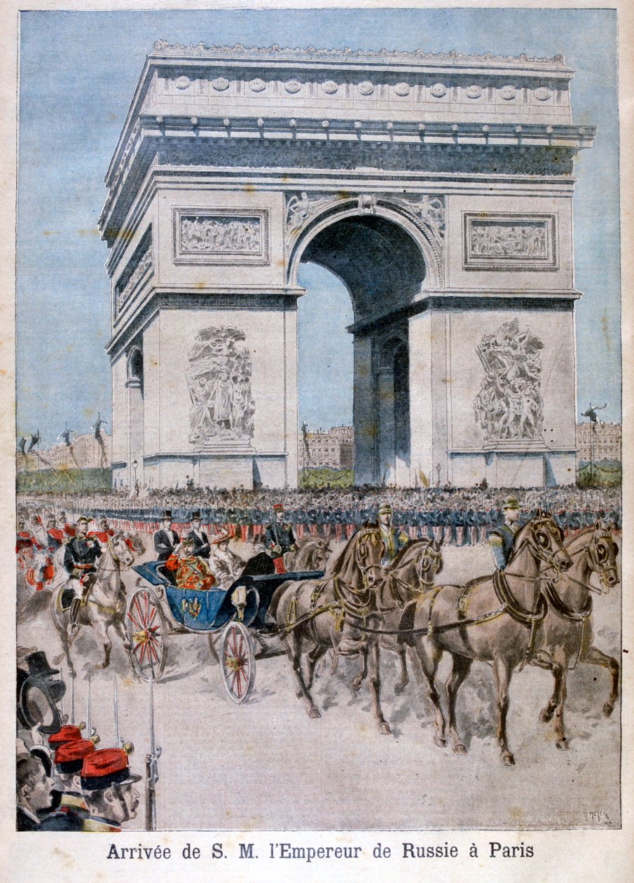 Tsar Nicholas II anländer till Paris 1896 av Henri Meyer