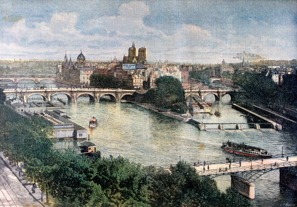 Utsikt över Paris, 1892 av Henri Meyer