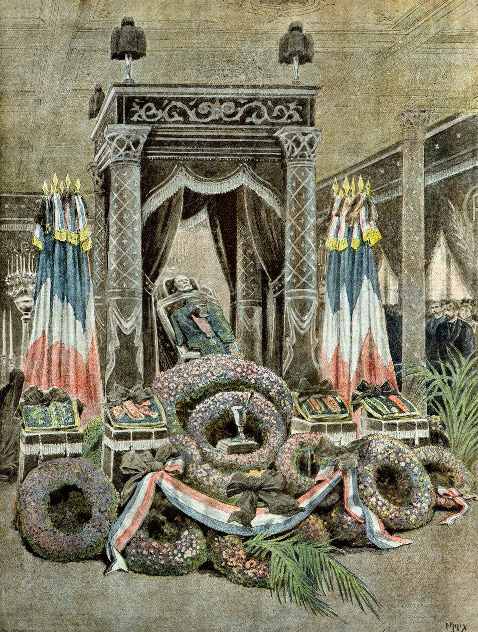 Louis Pasteurs död,1895 (Illustration) av Henri Meyer