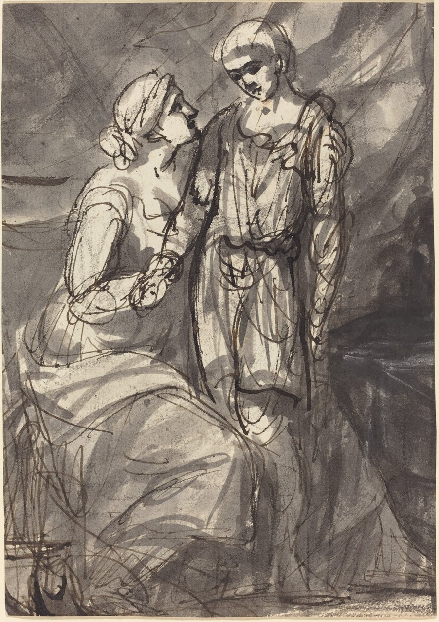 Två figurer i klassisk klädsel av Henri Pierre Danloux