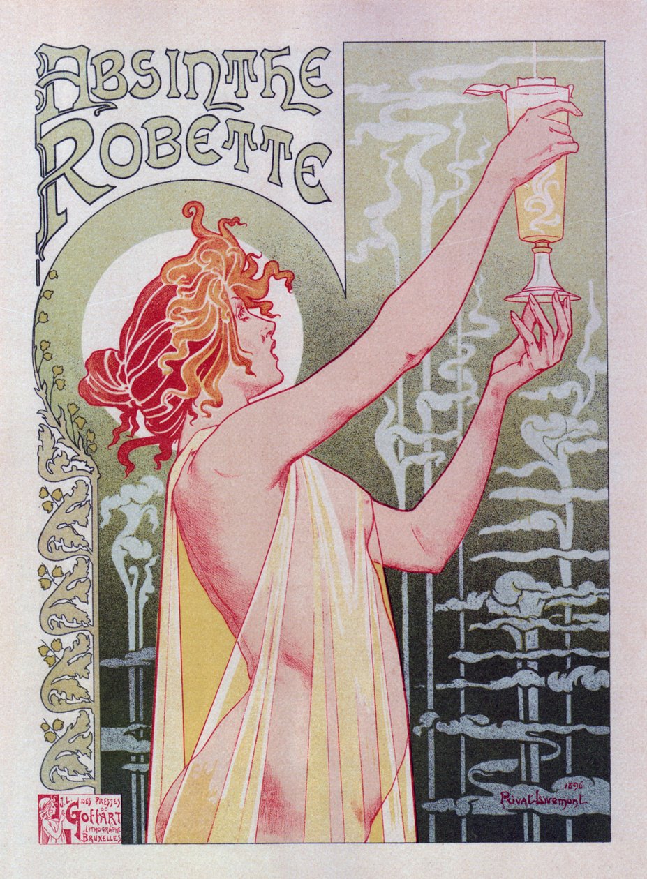 Absinthe Robette affisch, 1896 av Henri Henri Antoine Théodore Livemont