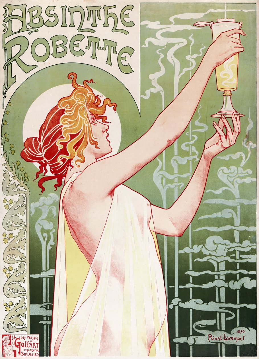 Absinthe Robette affisch av Privat Livemont av Henri Henri Antoine Théodore Livemont