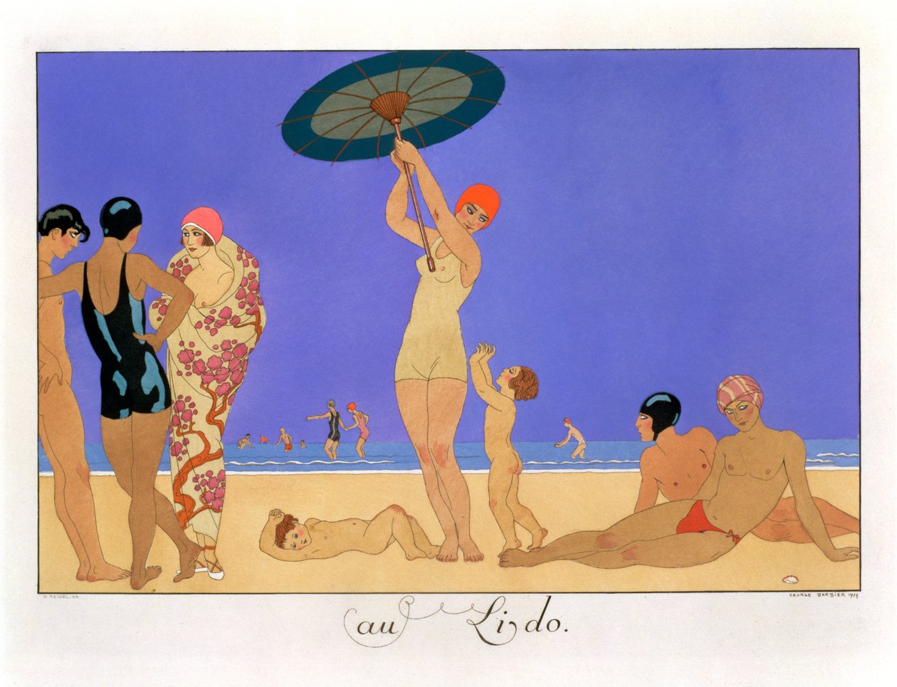 "På Lido", 1920 av Henri Reidel