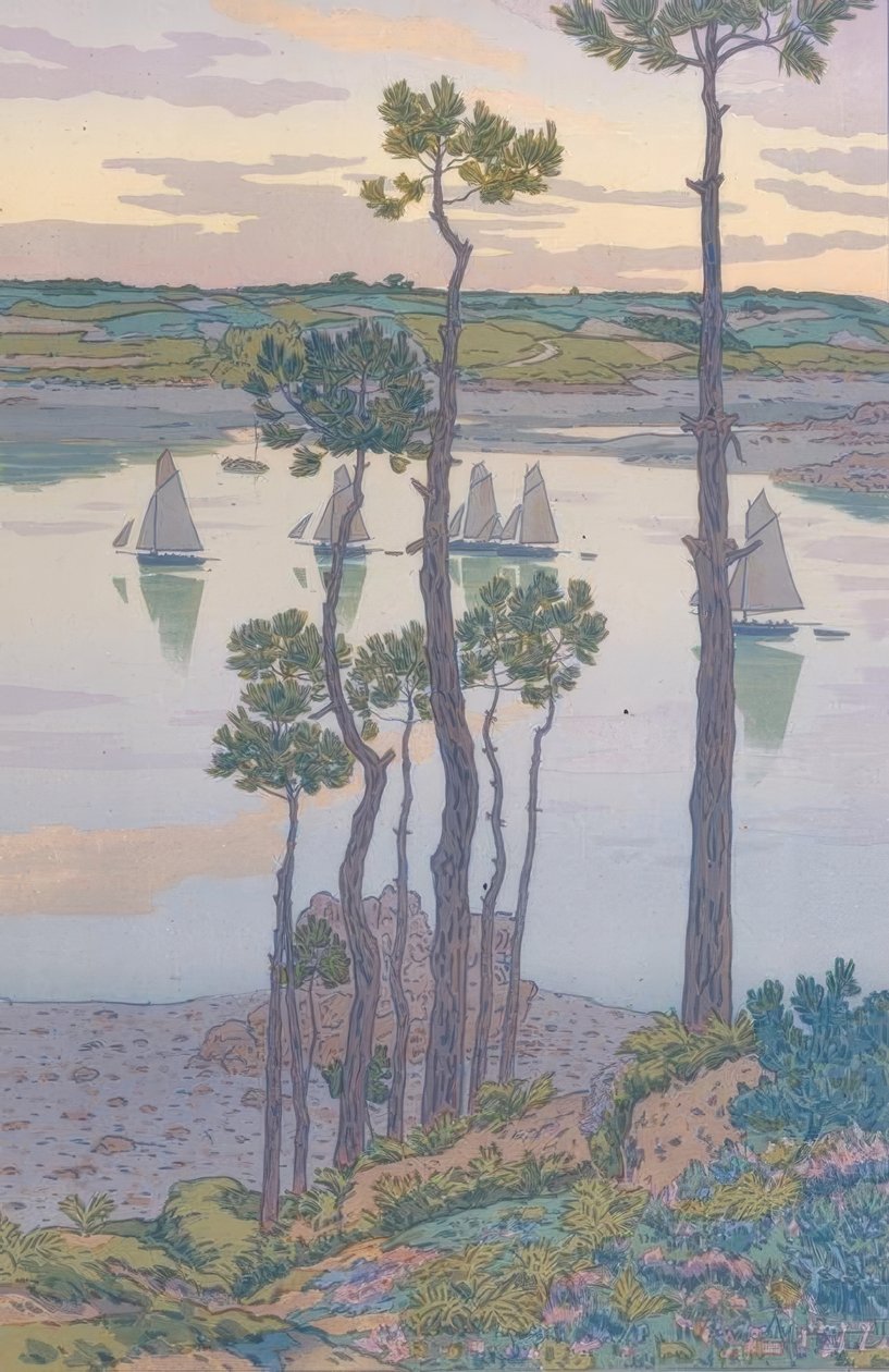 Die Ufer des Trieux av Henri Rivière