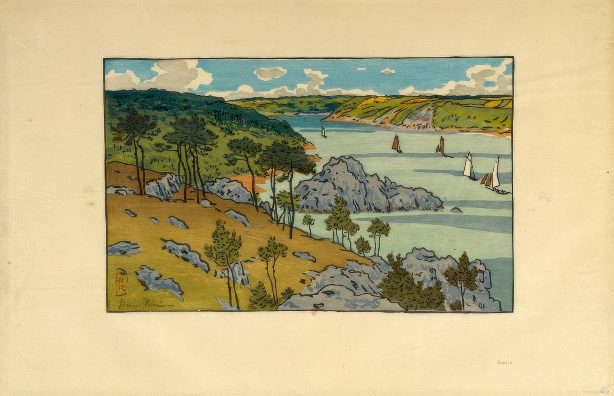 Mynningen av Trieux (Loguivy) av Henri Rivière