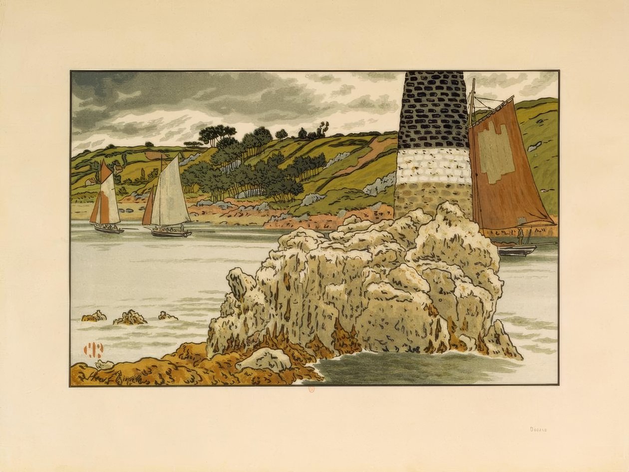 Fyren på Trieux av Henri Rivière