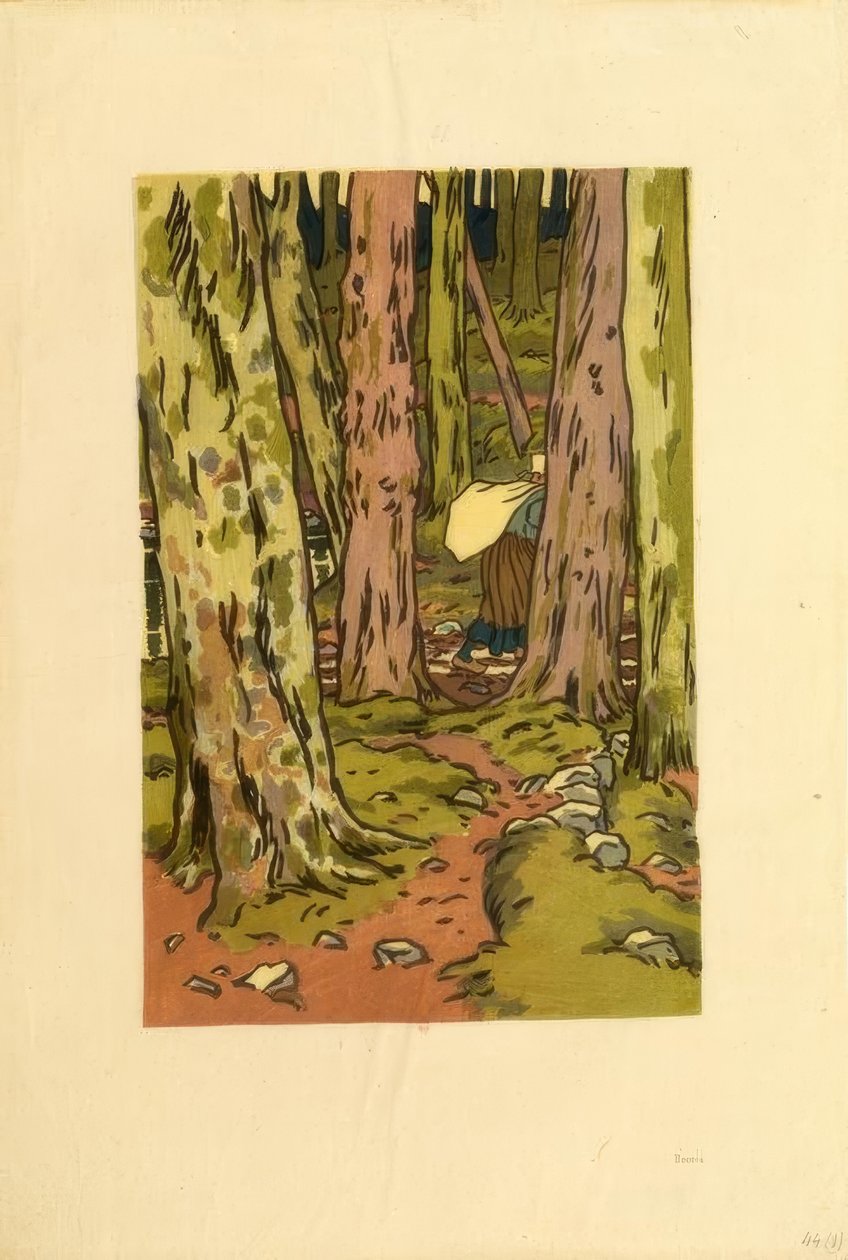 Tvättstuga i skogen i Loguivy av Henri Rivière