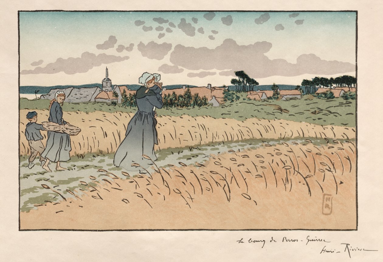 Parisiska landskap: Borough of Perros-Guirec av Henri Rivière