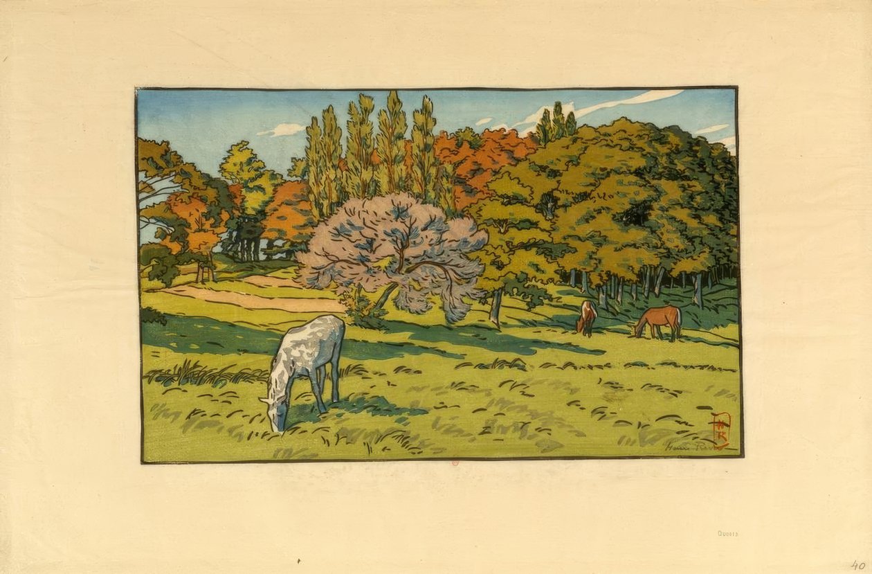 Liten skog vid Beret (Douarnenez) av Henri Rivière