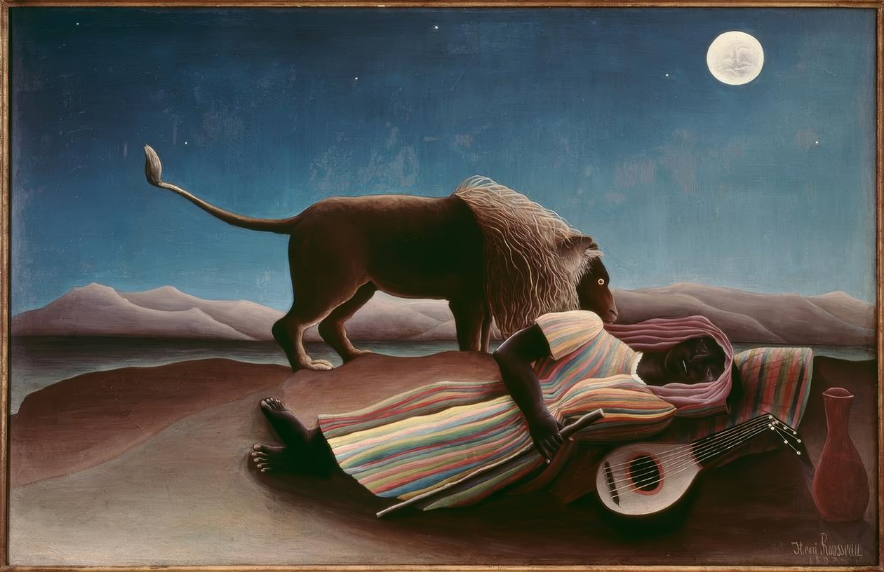Den sovande bohemen av Henri Rousseau