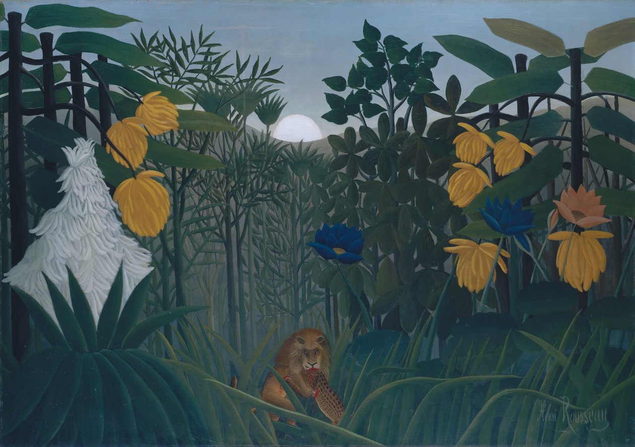 The Repast of the Lion, ca. 1907. av Henri Rousseau