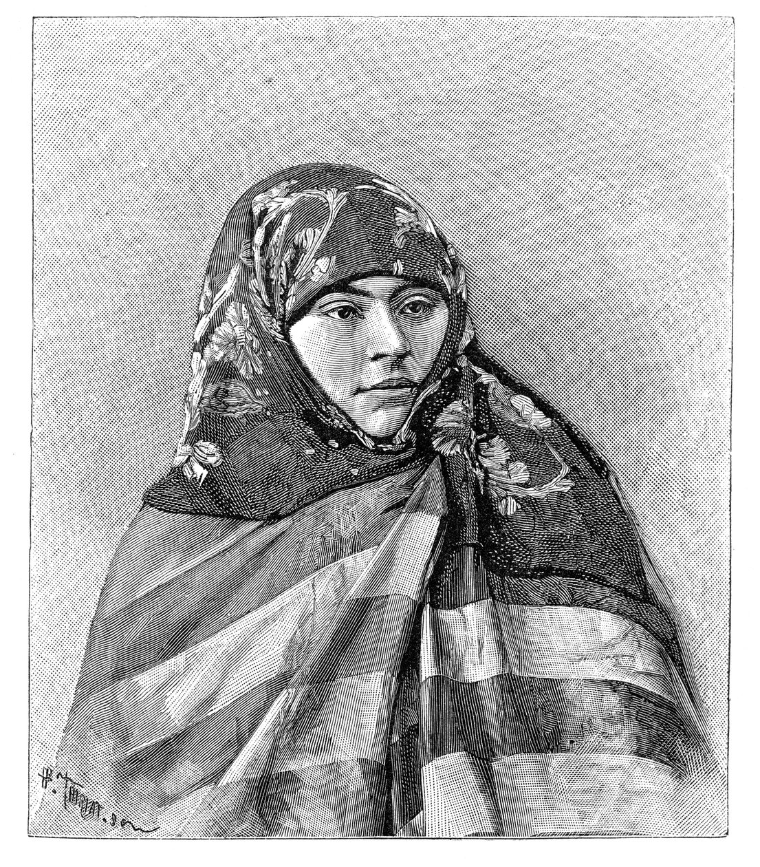 En kvinna från Brussa, Turkiet, 1895. av Henri Thiriat
