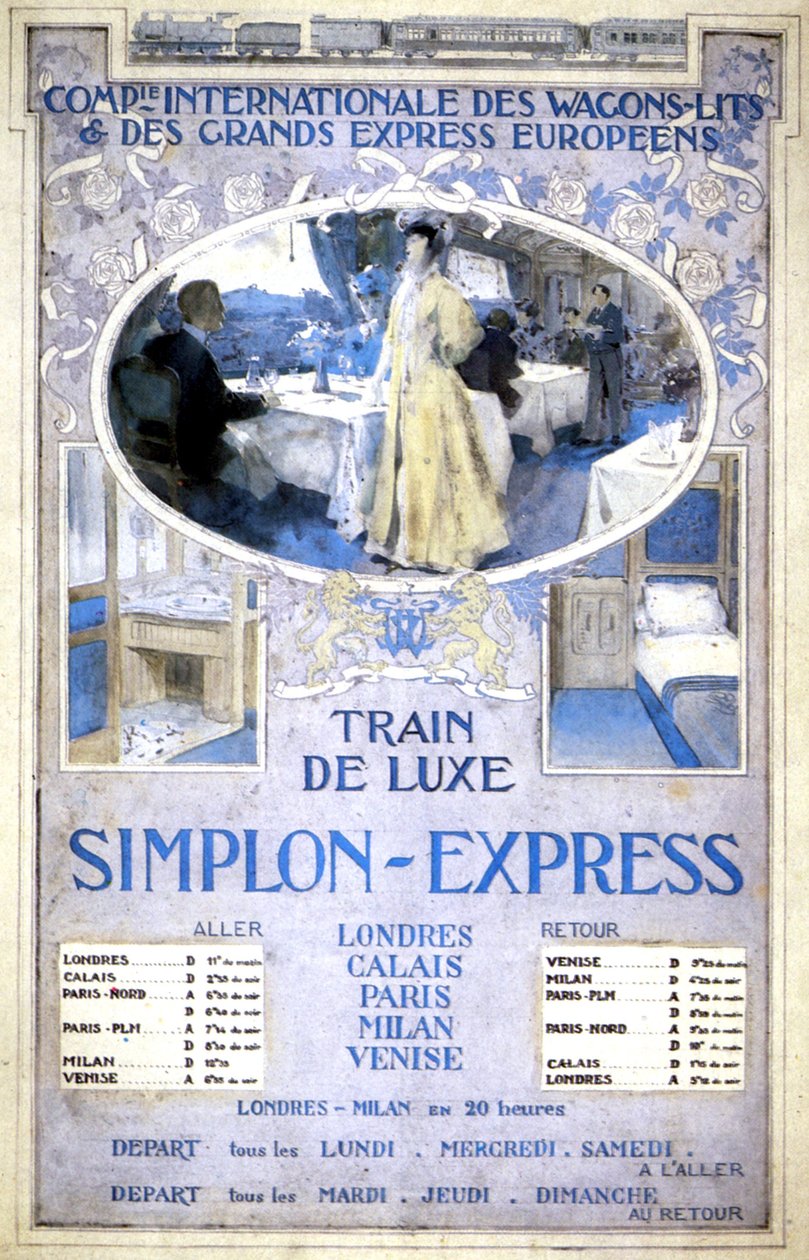 Lyxtåget Simplon Express av Henri Toussaint