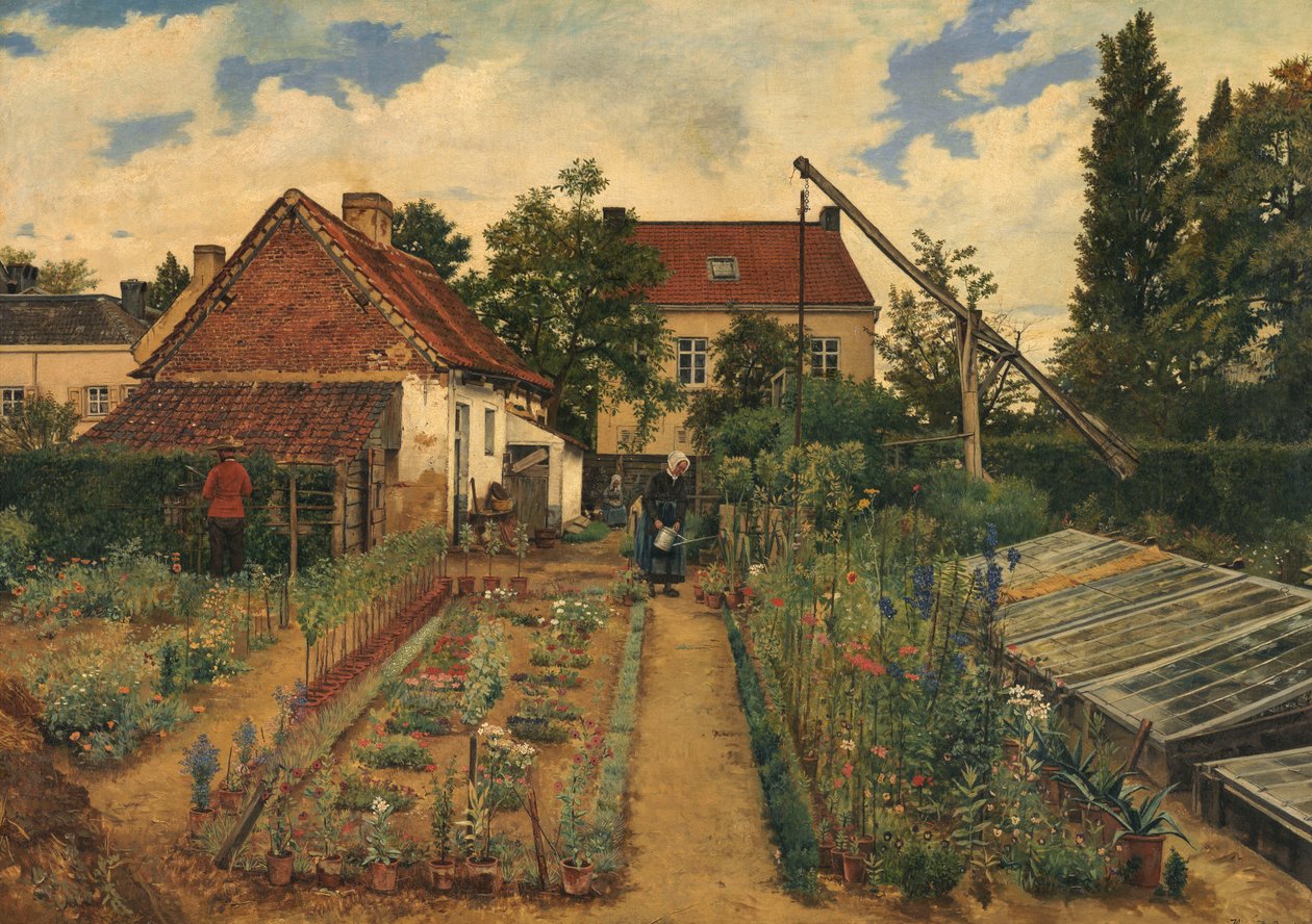 Blomsterträdgården av Henri de Braekeleer