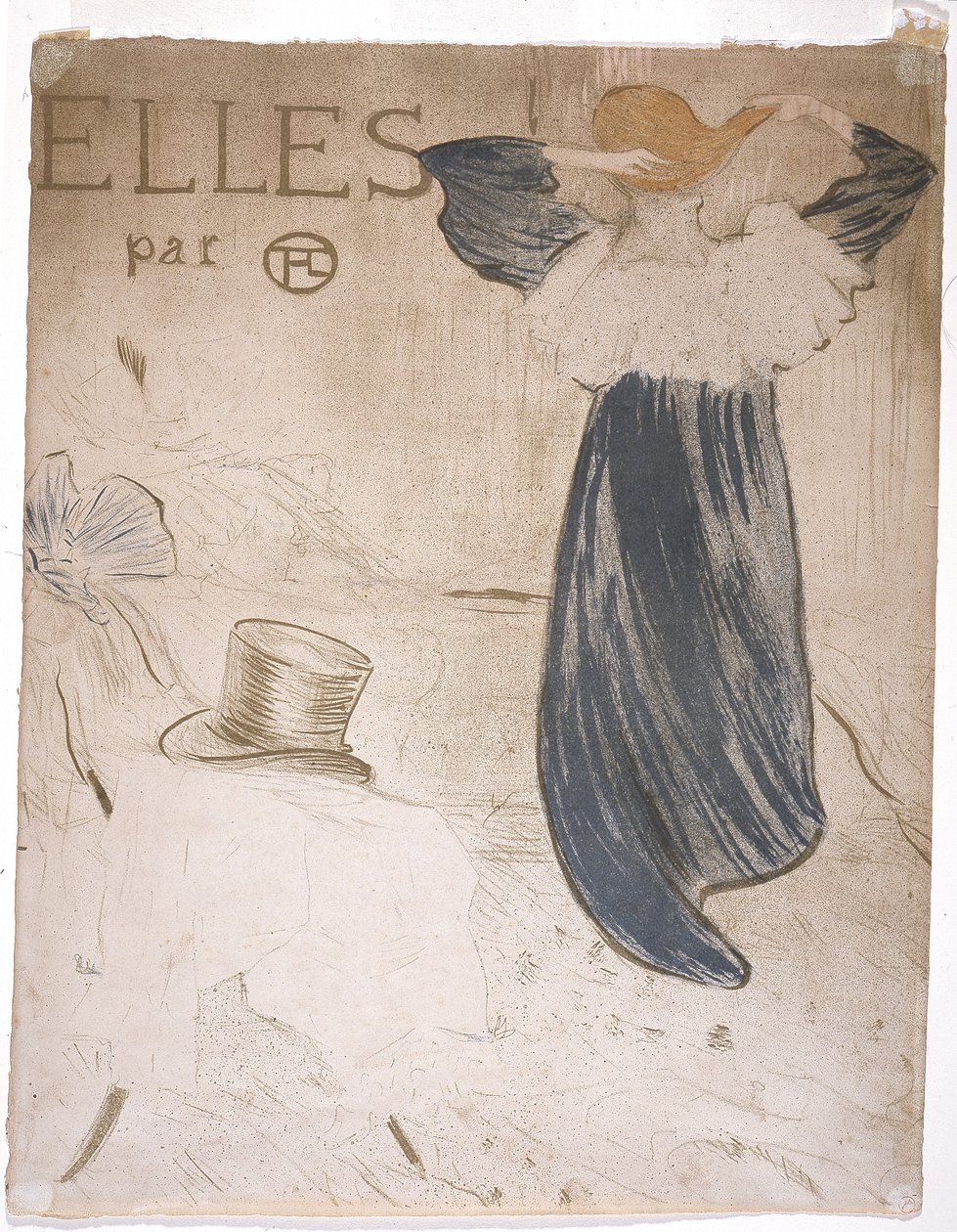 Frontispice för "Elles" (färglitografi) av Henri de Toulouse Lautrec