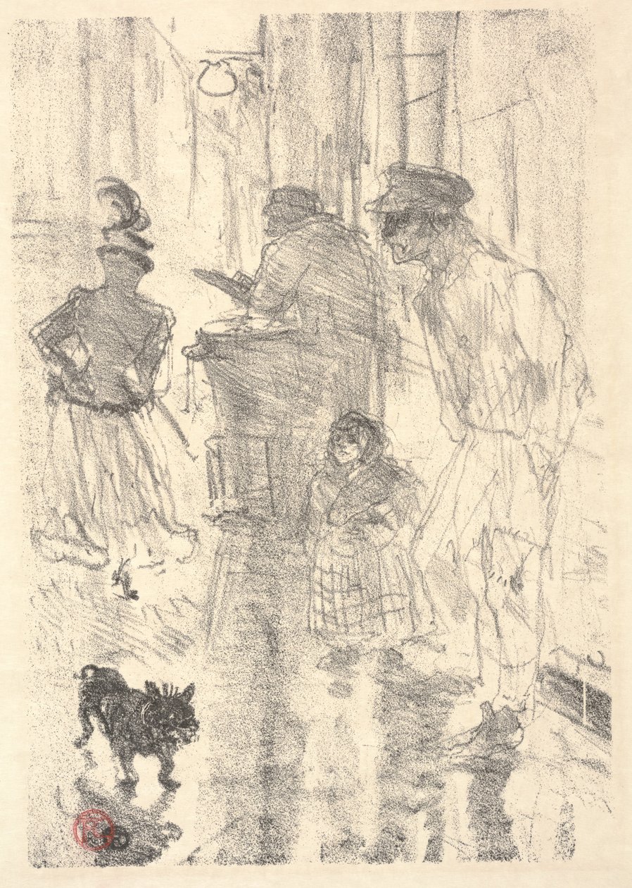 Visage (litho) av Henri de Toulouse Lautrec