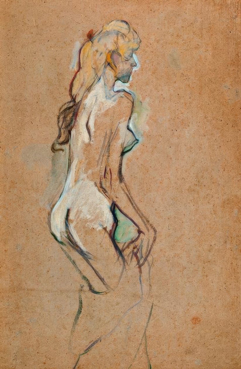 Naken tjej av Henri de Toulouse Lautrec