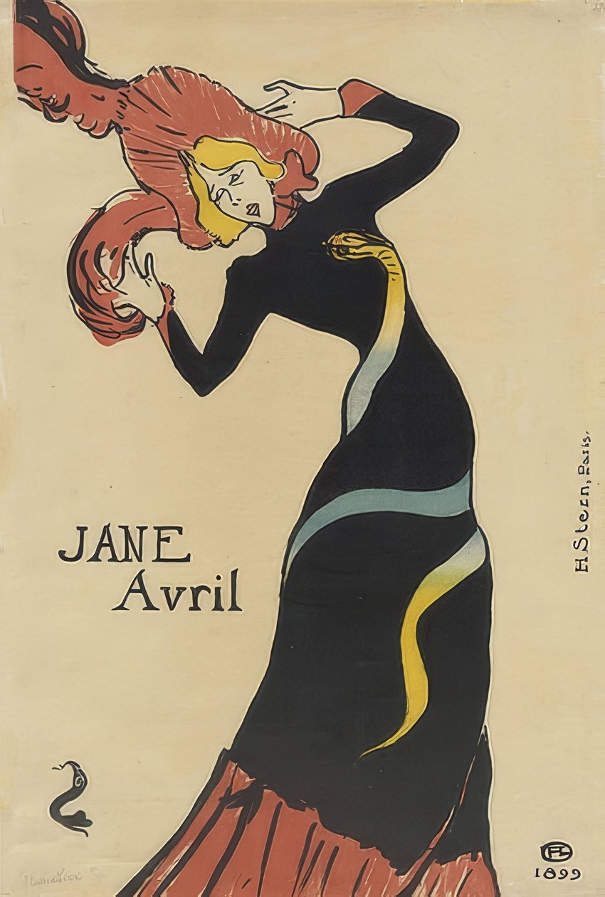 Jane Avril (Plakat). 1899 av Henri de Toulouse Lautrec