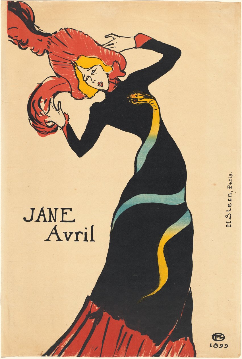 Jane Avril, 1899. av Henri de Toulouse Lautrec