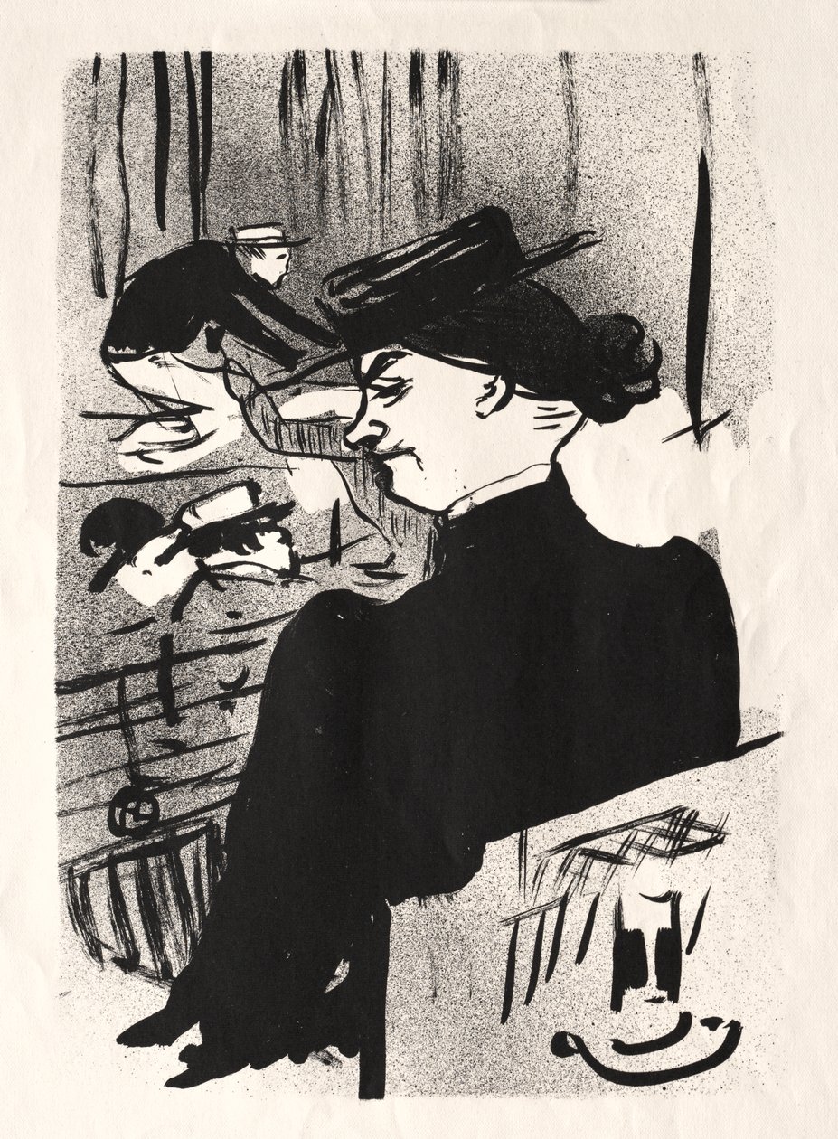 Café-konserten: A Spectator av Henri de Toulouse Lautrec