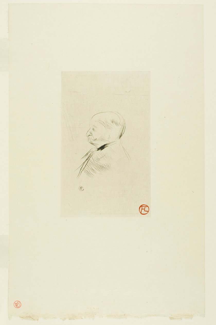 Porträtt av en man av Henri de Toulouse Lautrec