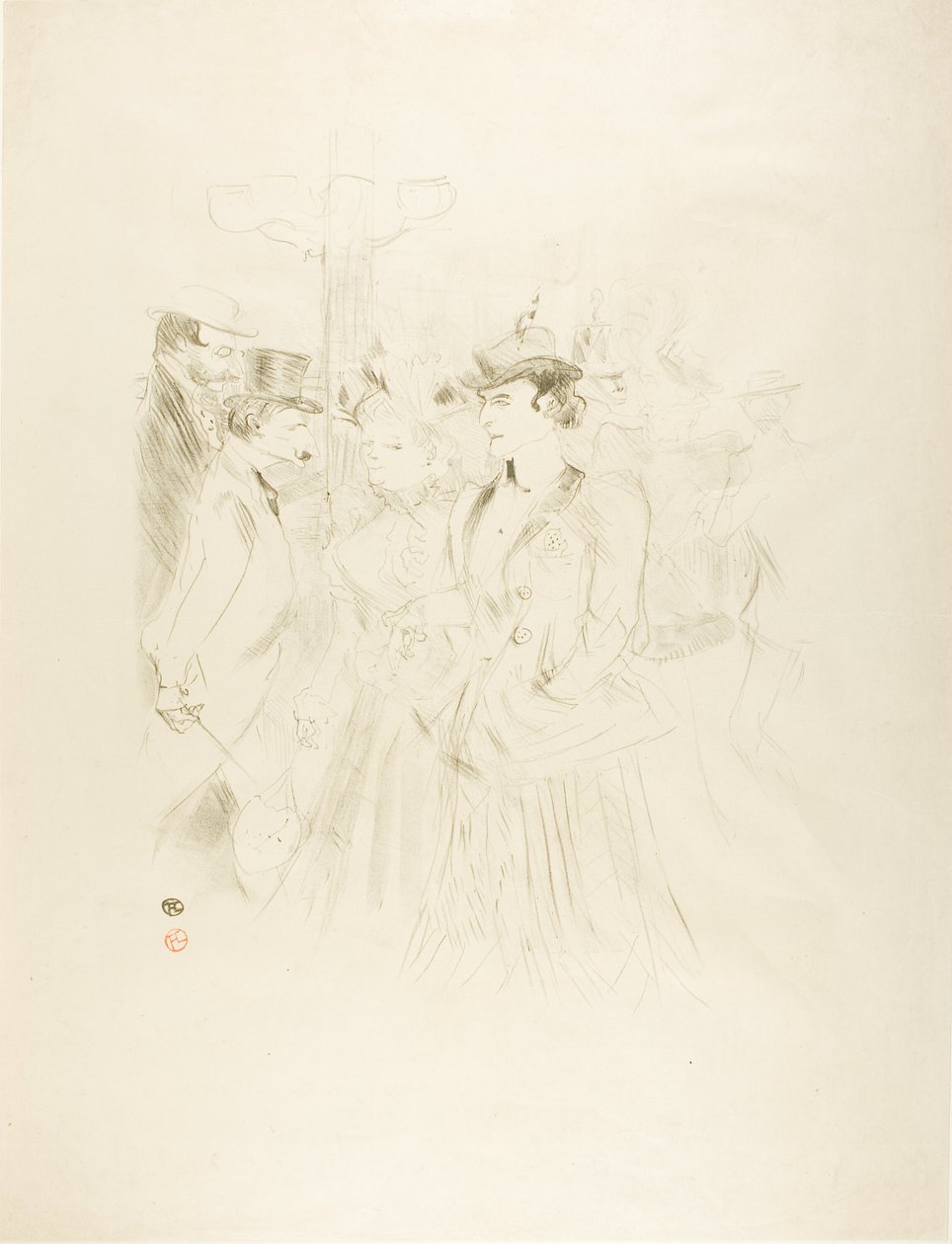Promenad av Henri de Toulouse Lautrec