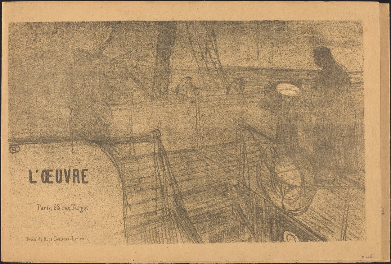 Prospekt Program för arbetet, 1895. av Henri de Toulouse Lautrec