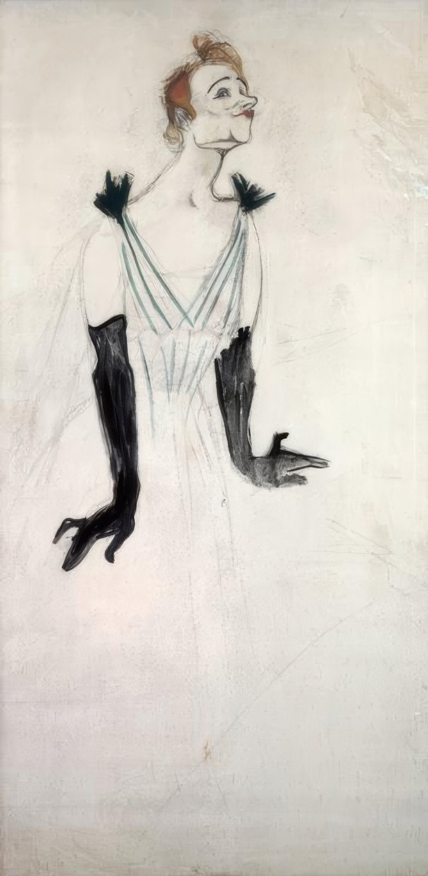 Yvette guilbert av Henri de Toulouse Lautrec