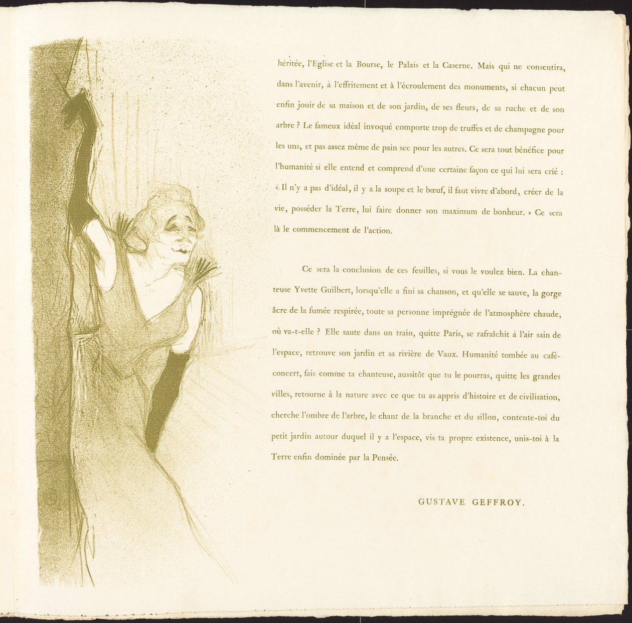 Yvette Guilbert, 1894. av Henri de Toulouse Lautrec