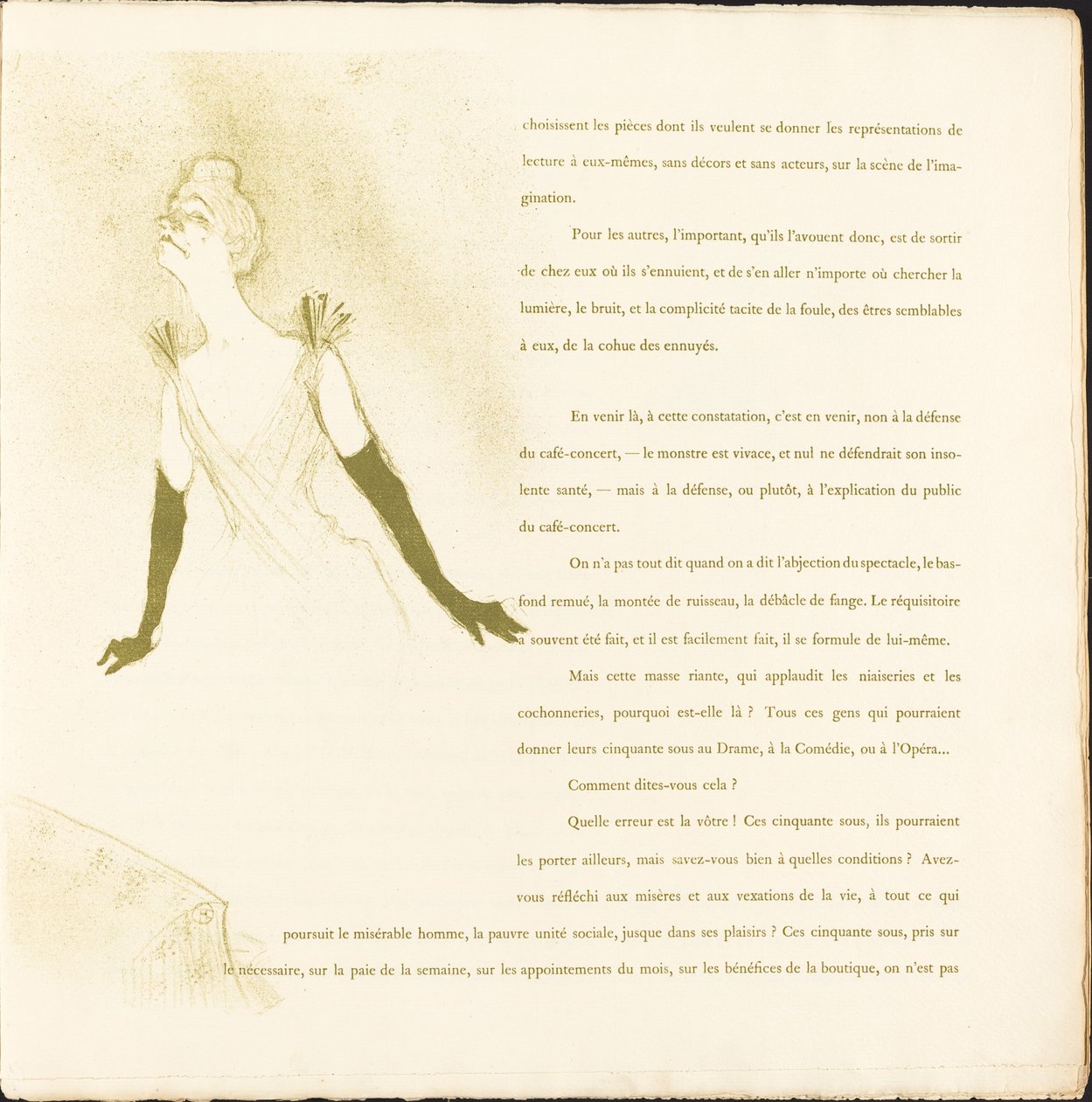 Yvette Guilbert, 1894. av Henri de Toulouse Lautrec