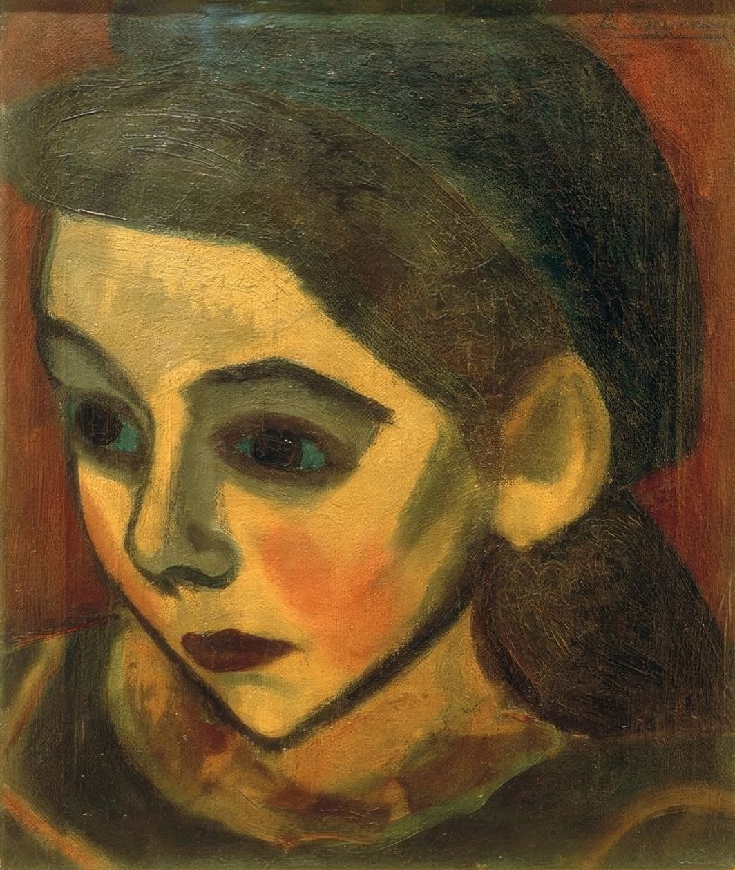 Breton flicka av Henri Victor Gabriel Le Fauconnier