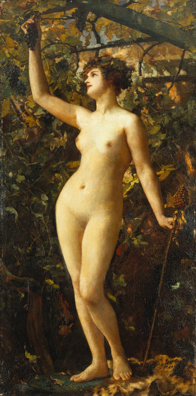 Till Bacchant, 1885 av Henrietta Rae