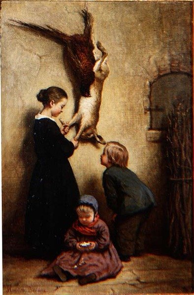 Fresh Game (olja på duk) av Henriette Browne