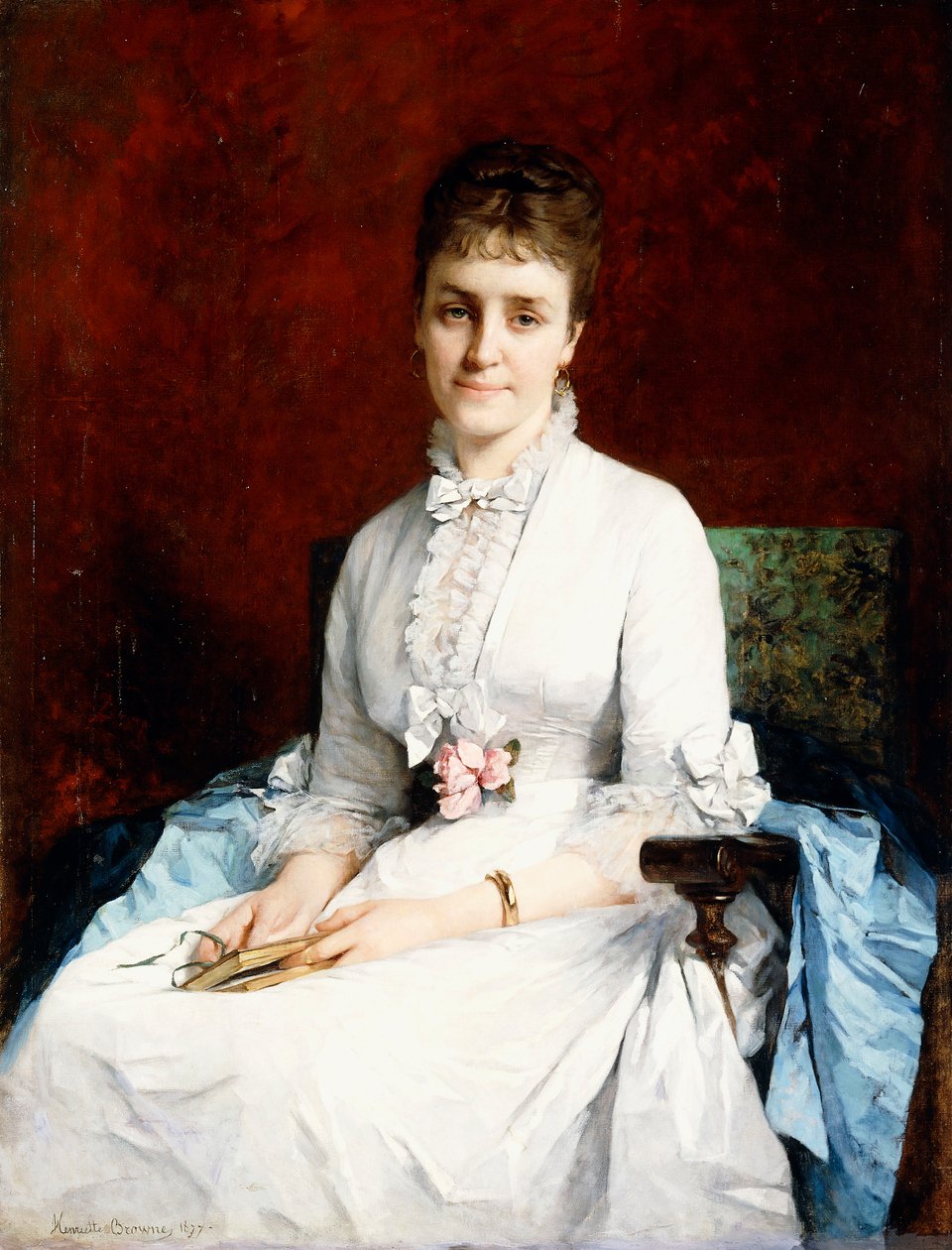 Porträtt av en dam, 1877 av Henriette Browne