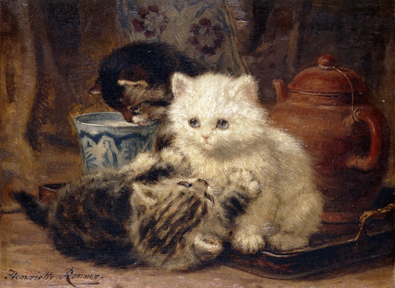 Eftermiddagste, av Henriëtte Ronner Knip