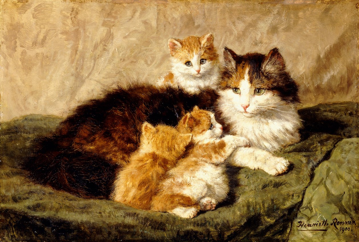 Förnöjsamhet, 1900 av Henriëtte Ronner Knip