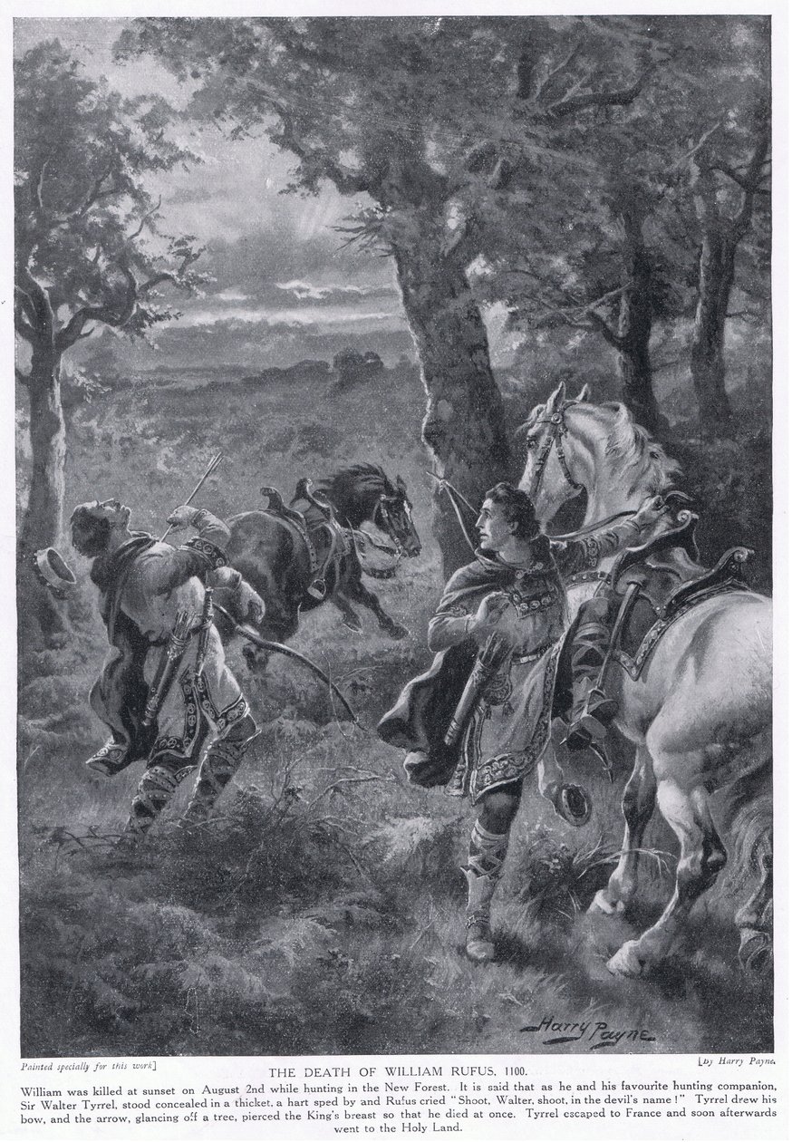 William Rufus död AD1100, 1920-talet av Henry A. Payne