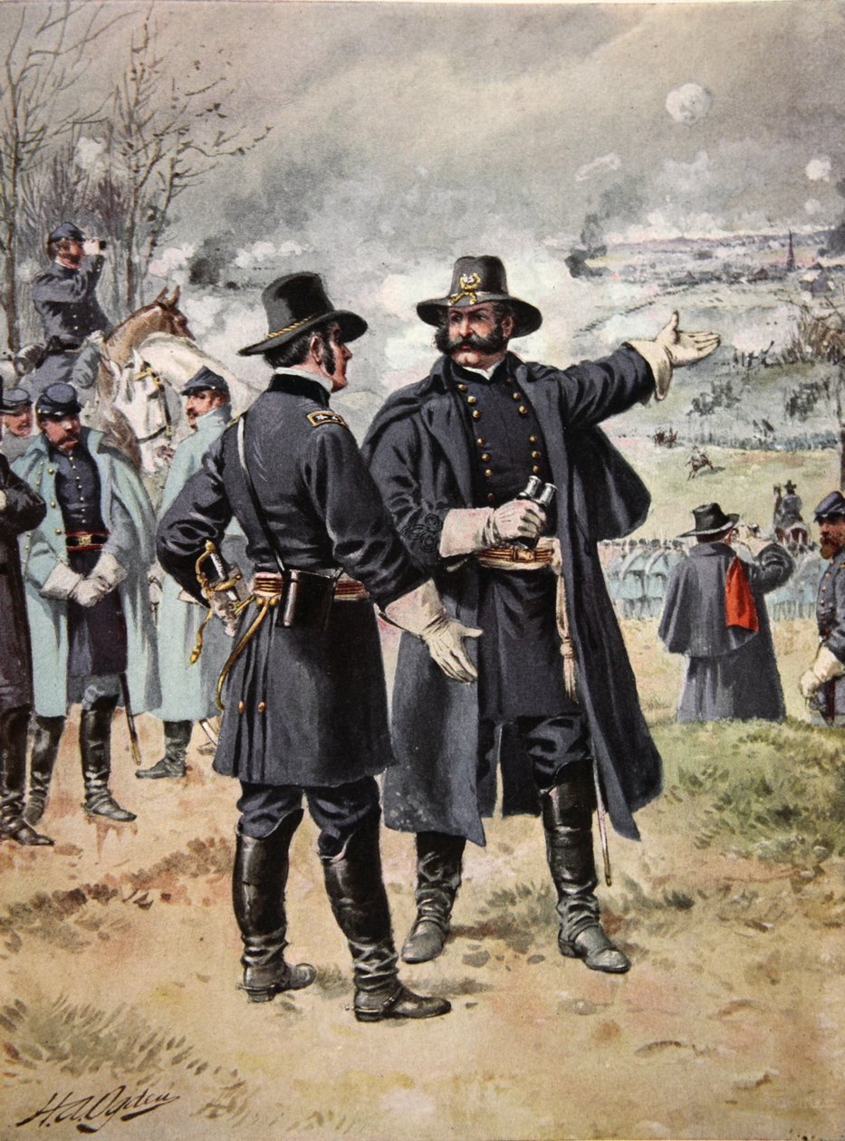 General Burnside i slaget vid Fredericksburg den 13 december 1862 av Henry Alexander Ogden