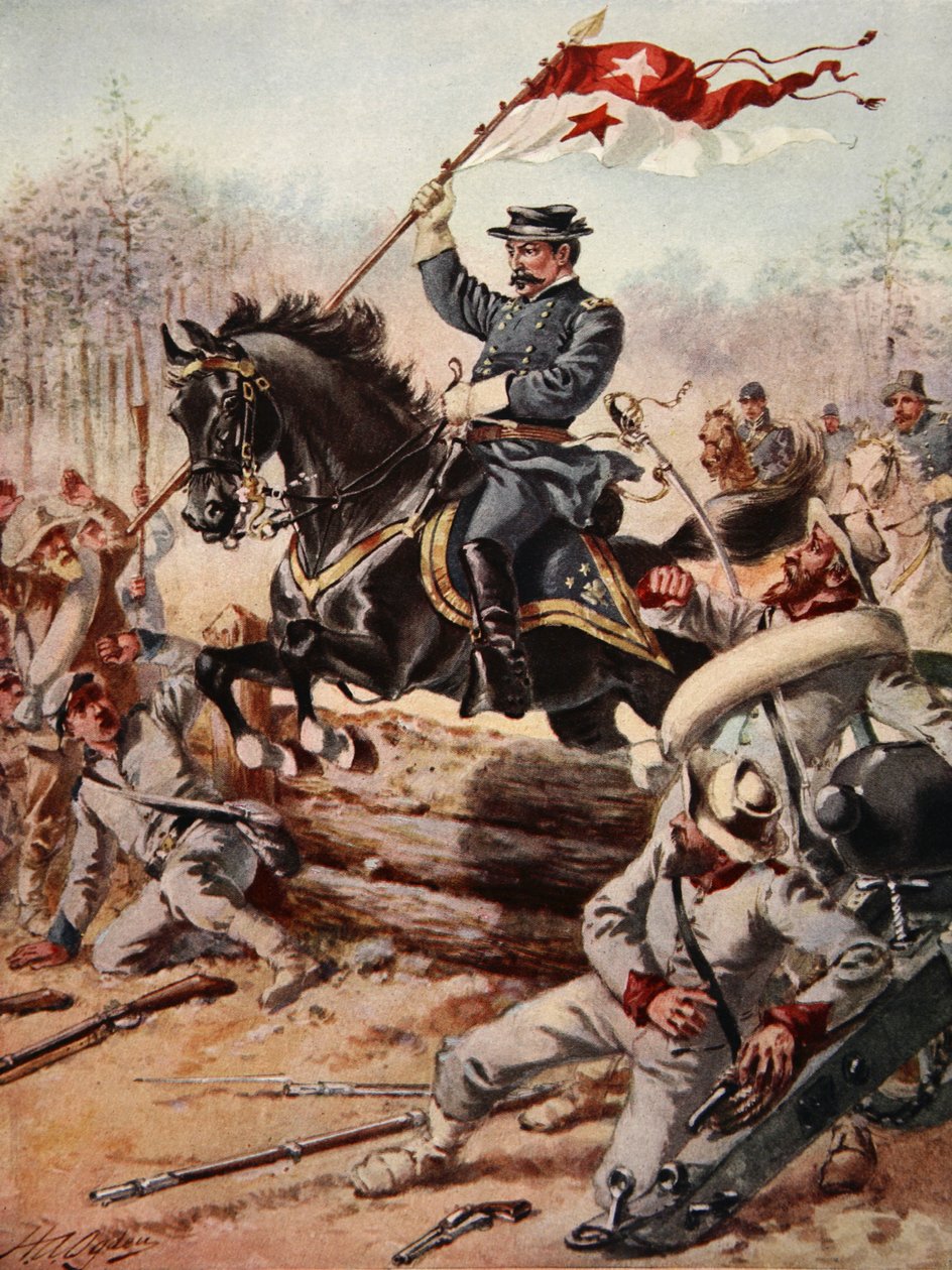 General Sheridan i slaget vid Five Forks, Virginia, den 1 april 1865. av Henry Alexander Ogden