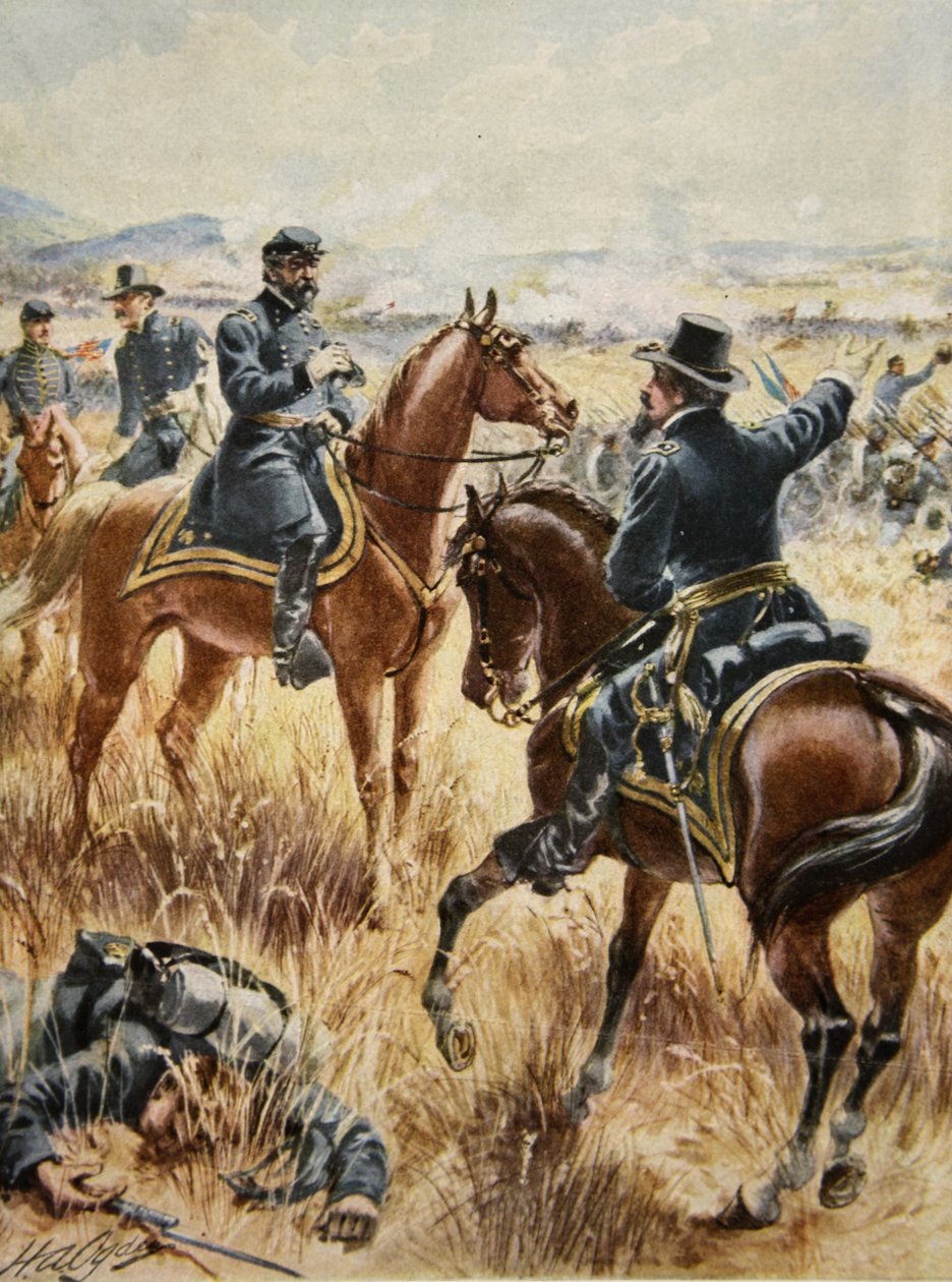 Generalmajor George Meade vid slaget vid Gettysburg den 2 juli 1863 av Henry Alexander Ogden