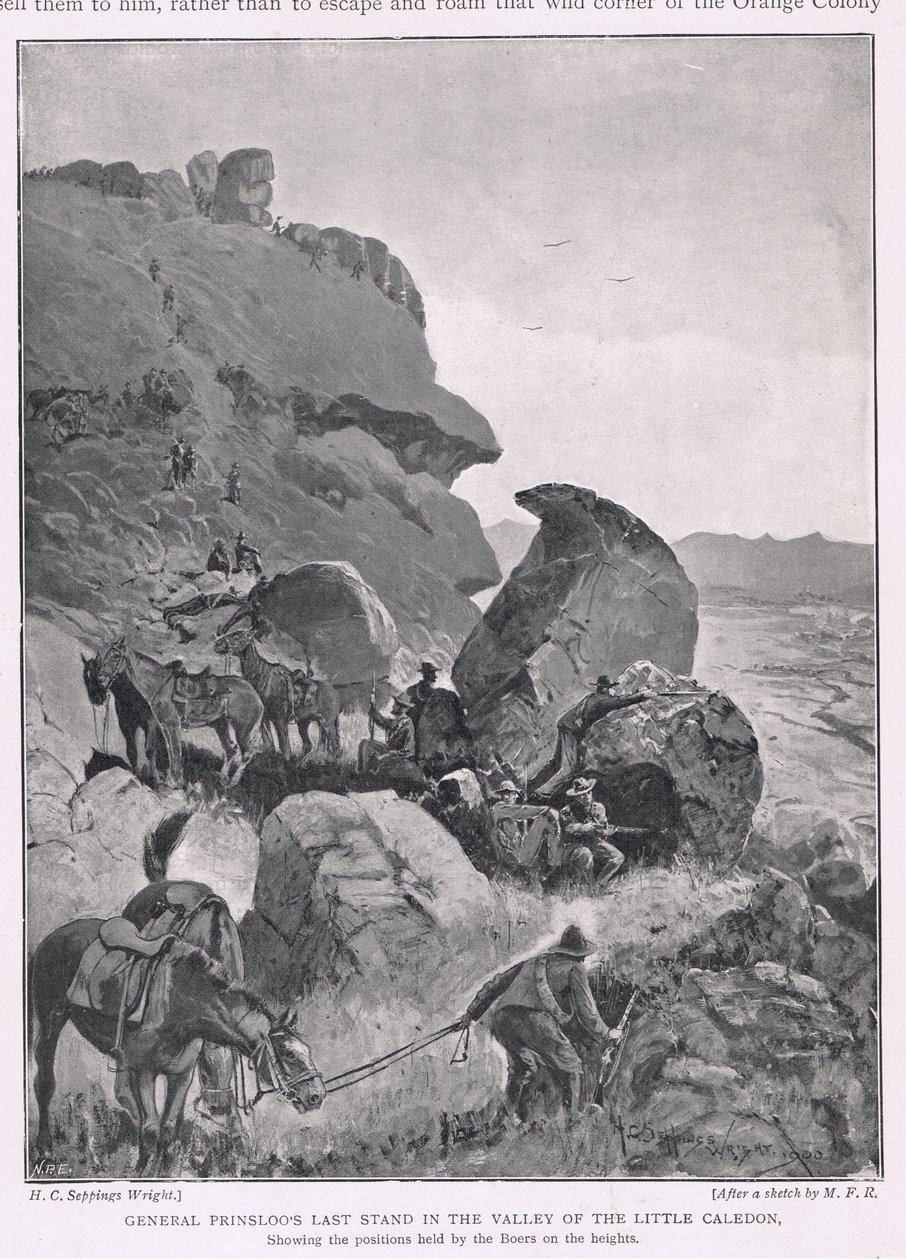 General Prinsloos sista läktare i Little Caledon-dalen av Henry Charles Seppings Wright