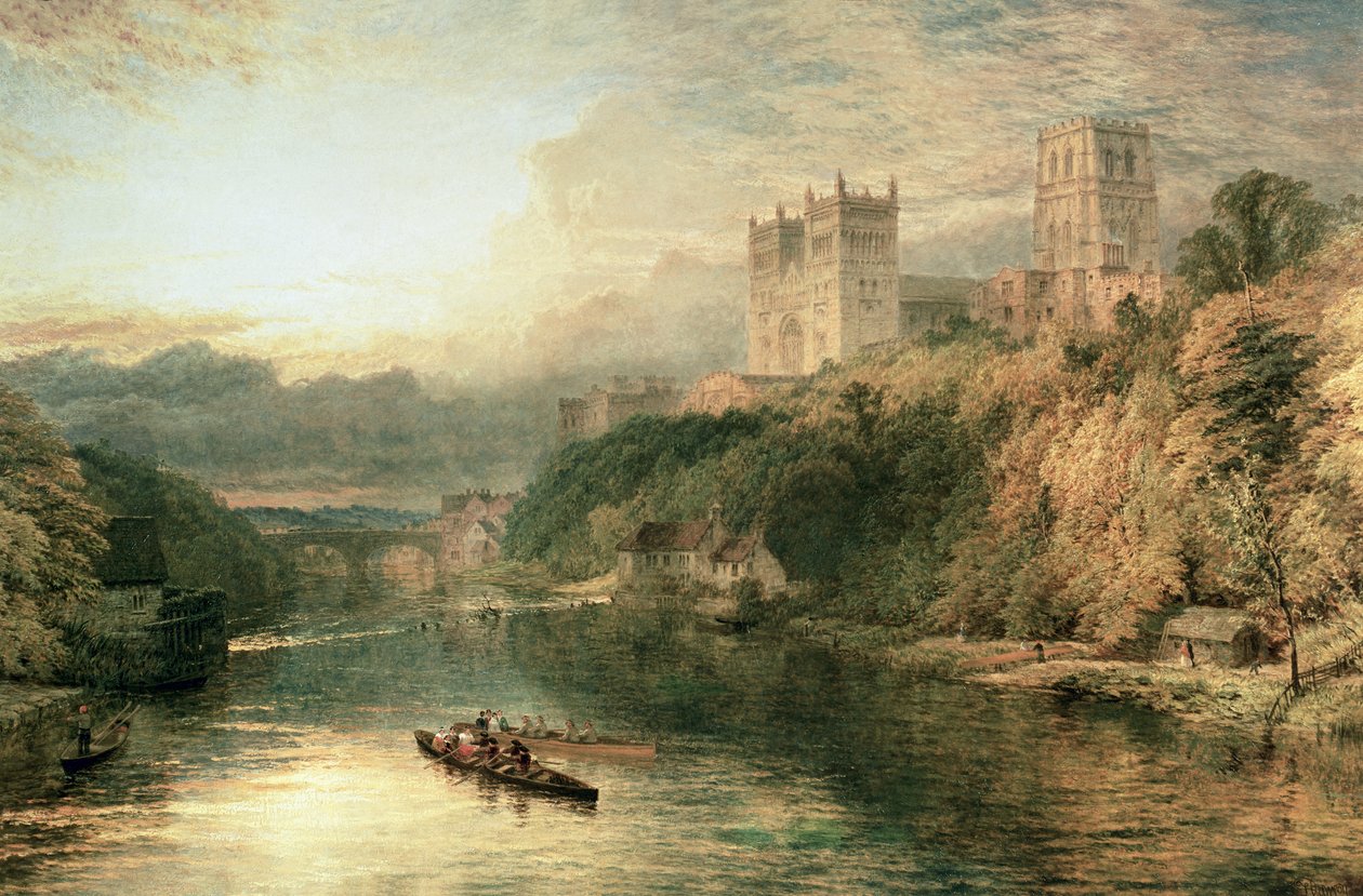 Durhams katedral av Henry Dawson