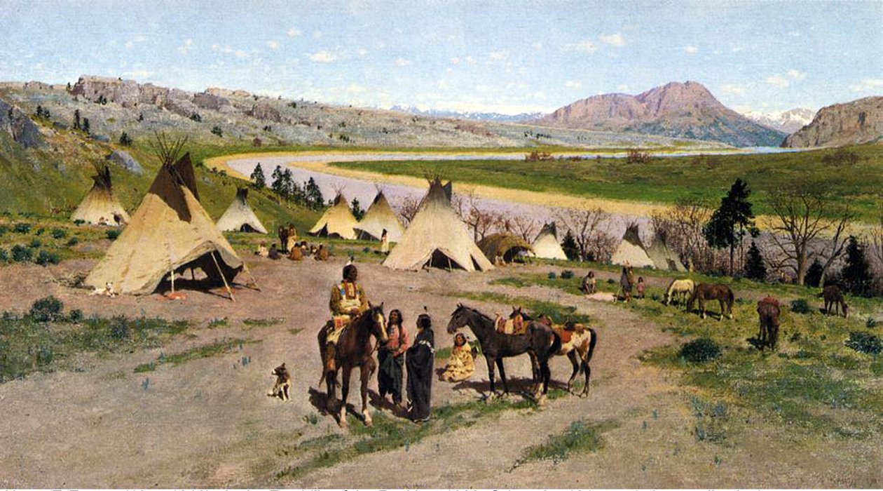 In the Foothills of the Rockies, 1898 av Henry Francois Farny
