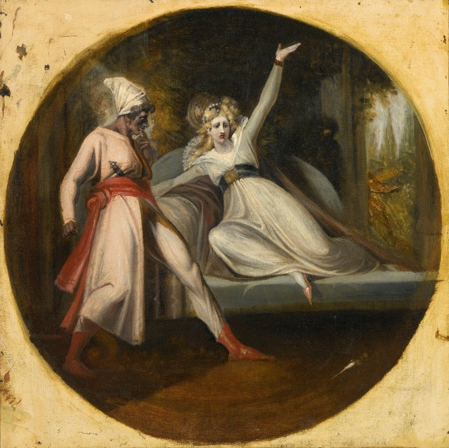  Leonore Discovering the Dagger Left by Alonzon av Johann Heinrich Füssli