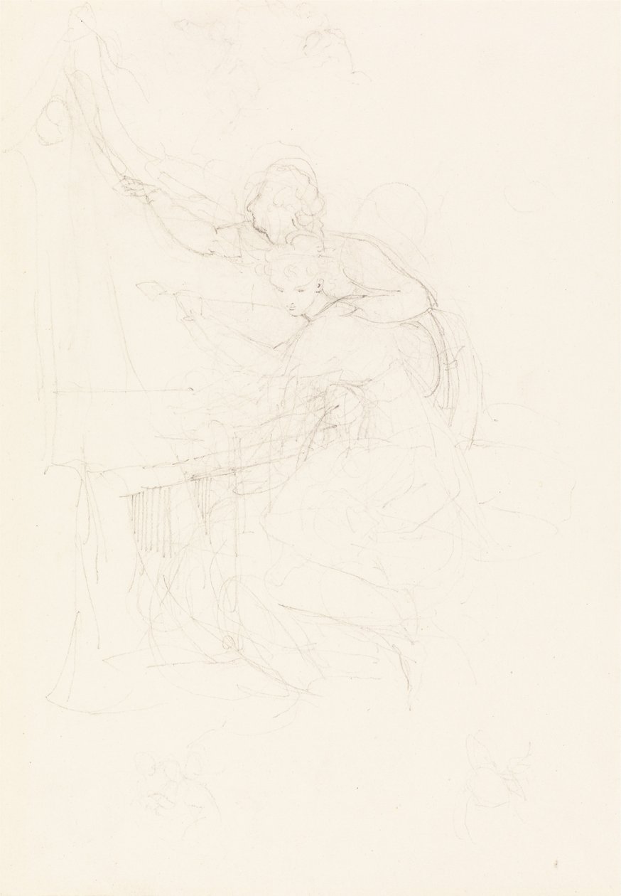 Girl and Youth at a Table av Johann Heinrich Füssli