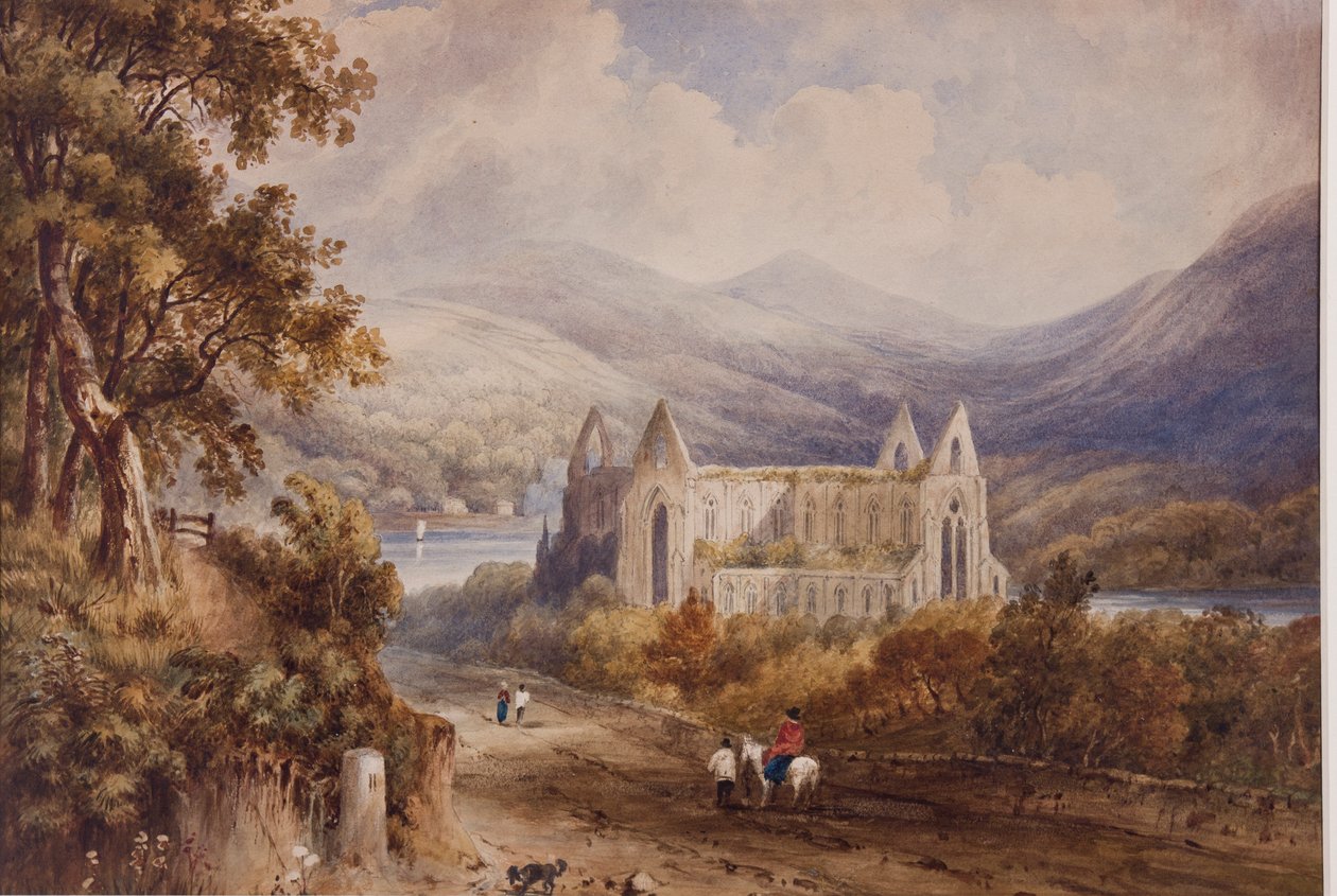 Tintern Abbey, omkring 1840 av Henry Gastineau