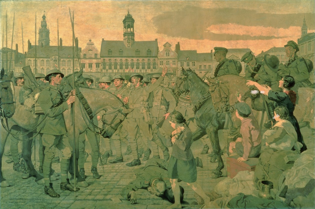 Återkomsten till Mons, 1920 av Henry Inglis Jodrel Sheldon Williams