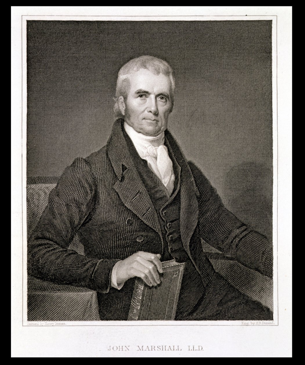 John Marshall (1755-1835), graverad av Asher Brown Durand (1796-1886) av Henry Inman