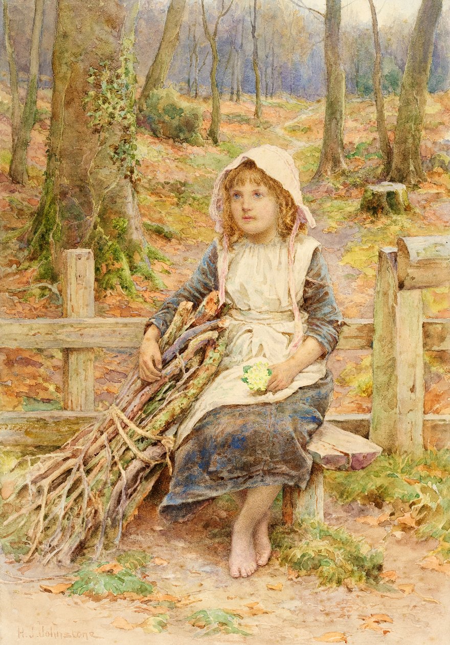 Vedsamlaren, ca 1880 av Henry James Johnstone