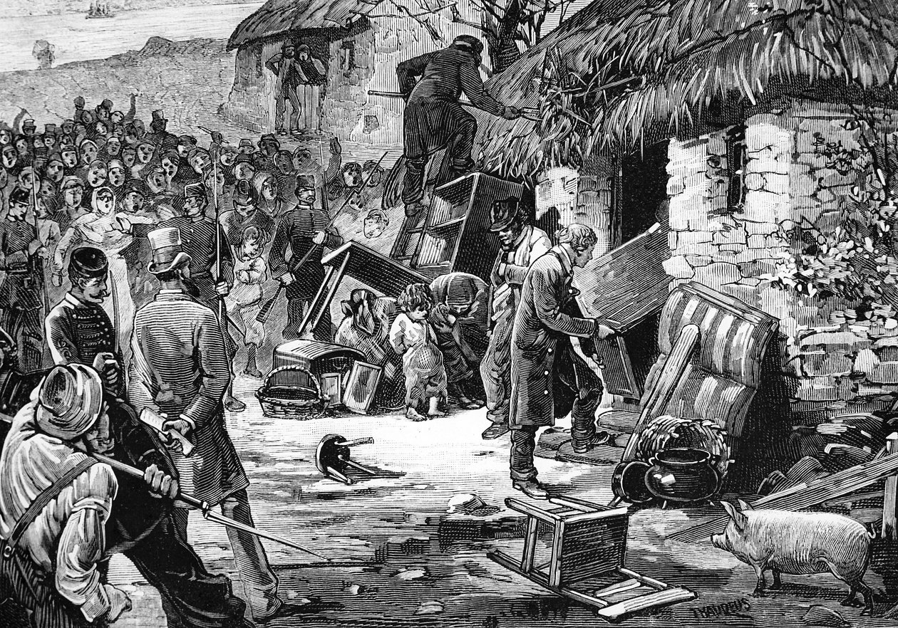 Troubles in Ireland - The Eviction of a Farmer, från 